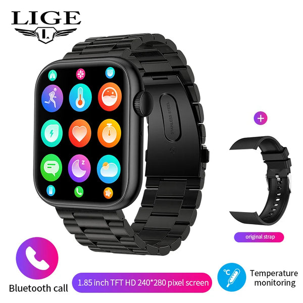 LIGE New Smart Watch 2024 Wireless Charging Smartwatch